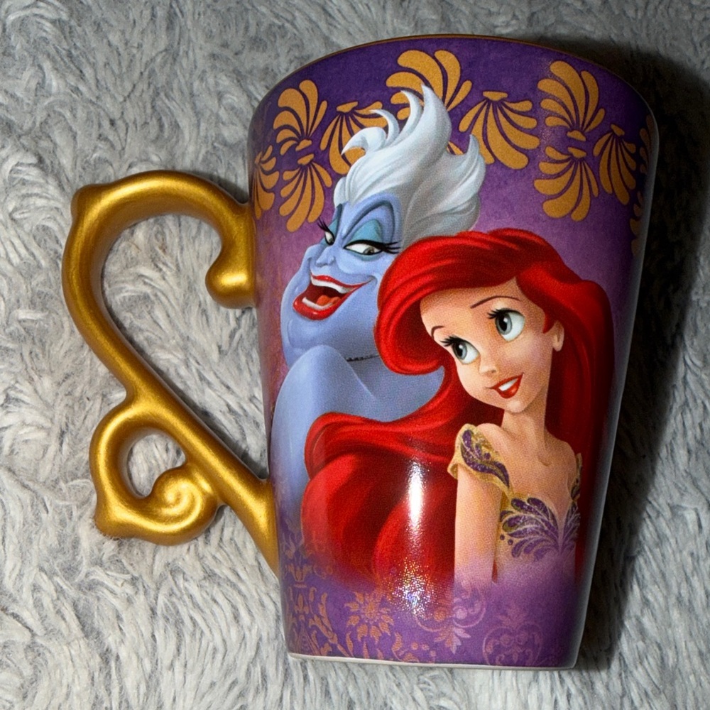 Disney Fairytale Mug Designer Collection with Ariel and Ursula Purple & Gold - Picture 7 of 11